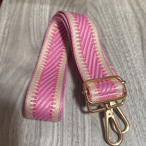 NEW Pink Woven Women's Adjustable Guitar Purse Strap